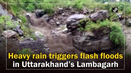 Heavy rain triggers flash floods in Uttarakhand’s Lambagarh
