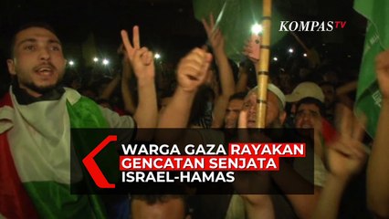 Descargar video: Warga Gaza Rayakan Gencatan Senjata Israel dan Hamas