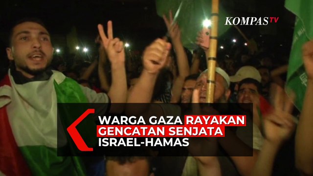 Warga Gaza Rayakan Gencatan Senjata Israel dan Hamas