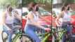 Janhvi Kapoor And Khushi Step Out For Cycling In Mumbai