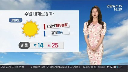 [날씨] 주말 전국 맑아…강한 자외선, 기온 껑충