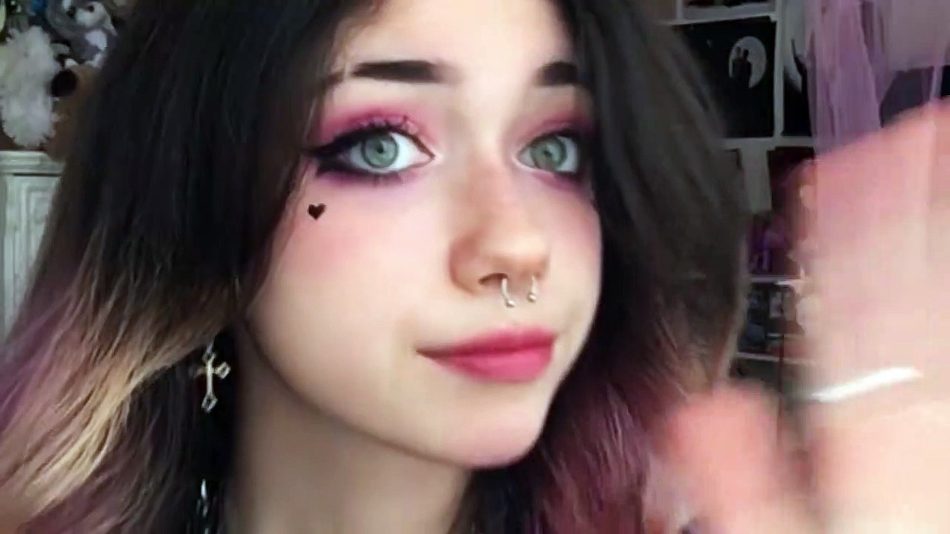 Slightly Alt Sparkly Pink E-Girl Makeup Ft. My Brother video Dailymotion