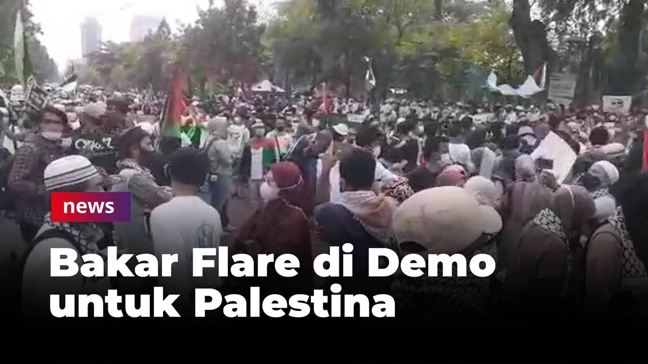 Ada Aksi Pembakaran Flare di Demo untuk Palestina, Polres  Metro Jakpus Teriak Beri Peringatan