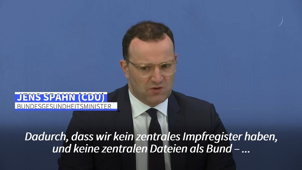 Spahn: Millionen Geimpfte müssen Nachweis nachtragen lassen