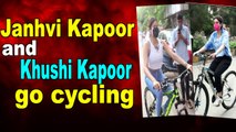 Janhvi Kapoor and sister Khushi Kapoor go cycling in Mumbai
