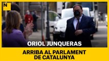Oriol Junqueras arriba al Parlament de Catalunya