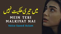 Poetry Mein Teri Malkiyat Nai By Saeed Aslam | Punjabi Poetry WhatsApp status | Poetry status TikTok