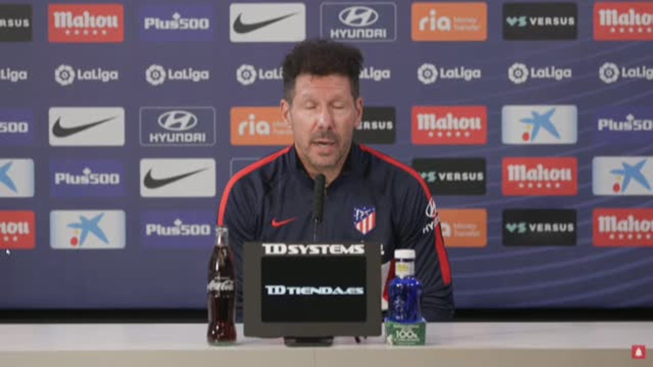 Simeone: "Los dos equipos nos vamos a dejar la vida por conseguir el objetivo"