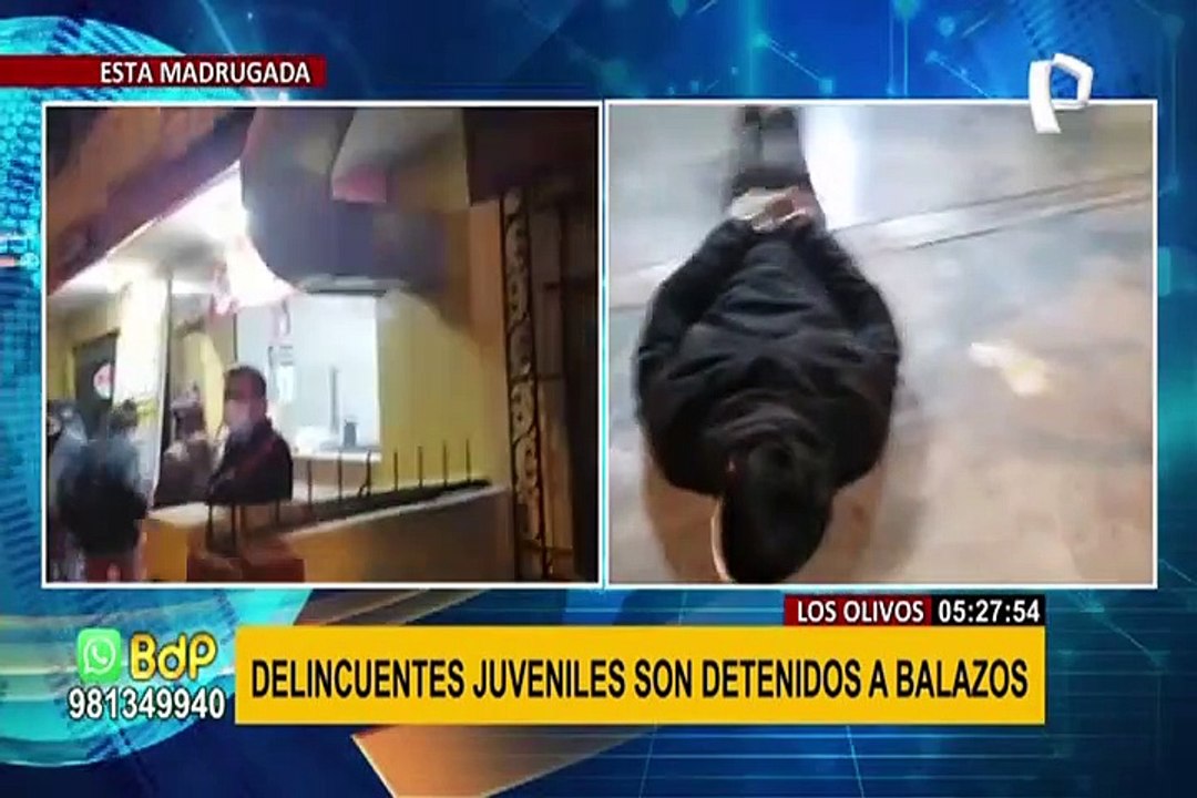 Los Olivos: delincuentes juveniles son detenidos a balazos por agentes encubiertos