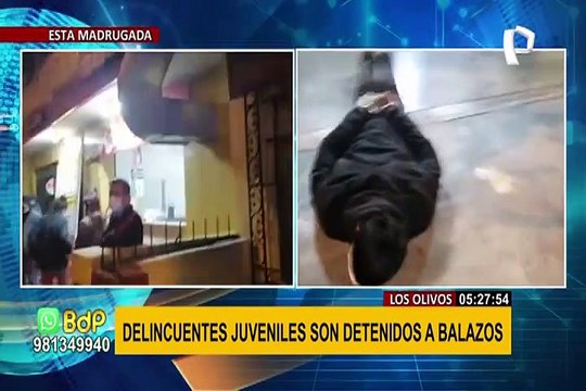 Los Olivos: delincuentes juveniles son detenidos a balazos por agentes encubiertos
