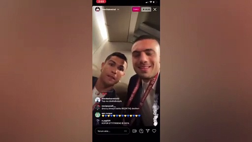 C. Ronaldo, Merih Demiral'ın canlı yayınında Türkçe küfür etti!