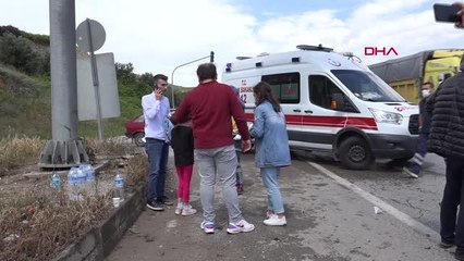 TAKLA ATAN ARACA BİR BAŞKA ARAÇ ÇARPTI; 3 YARALI