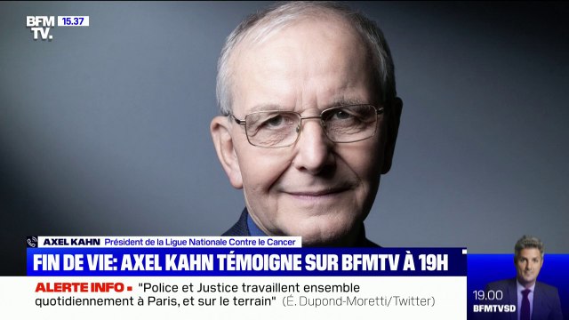 Je veux témoigner pour les autres : atteint d'un cancer, le professeur Axel Kahn s'exprime sur BFMTV