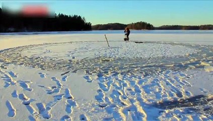 Buz tutan göle öyle bir şey yaptı ki!