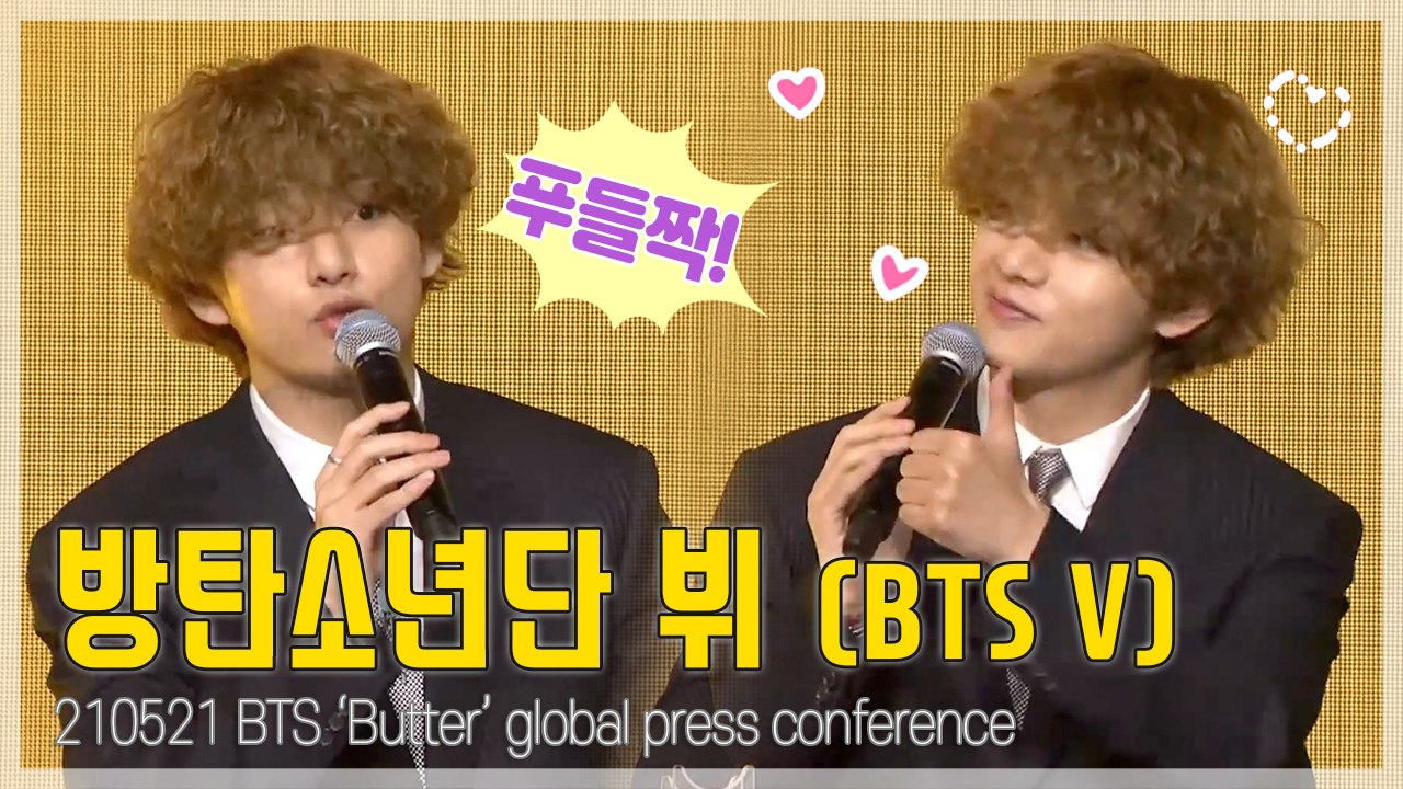 [TOP영상] 방탄소년단 뷔(BTS V), ‘푸들태태’ 귀여움 담당 인정! 기자간담회 답변 모음zip(210521)