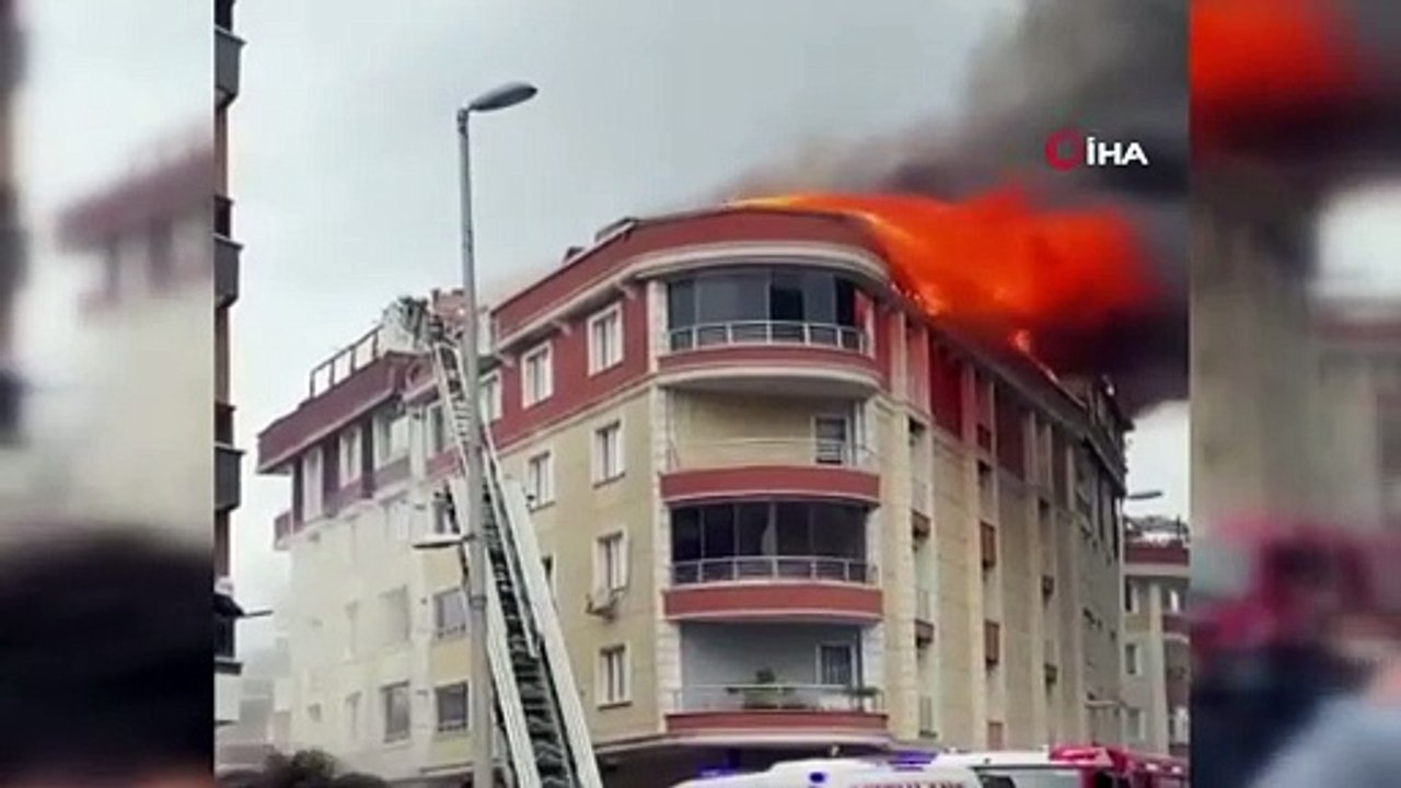 Alevlerin içinde kurtarılmayı böyle bekledi