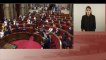 Los diputados de Vox abandonan el hemiciclo del Parlament tras ser investido Aragonès