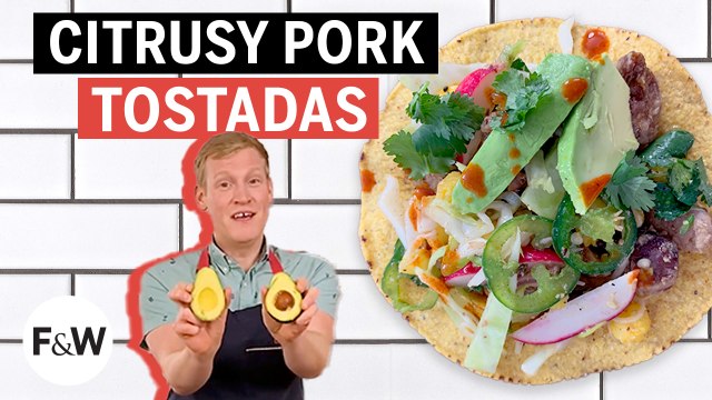 Justin Chapple makes Citrusy Pork Tostadas with Cilantro-Hominy Salad | Mad Genius