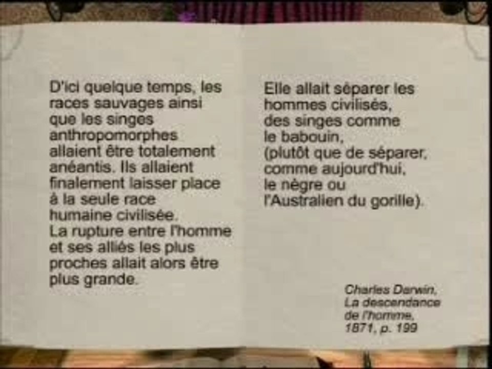 Les dégats causés par darwin à l'humanité 1de3