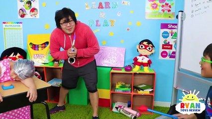 Ryan Pretend Play School Learn How To Brush Teeth!!!