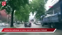 Bursa'da sağanak yağış hayatı olumsuz etkiledi