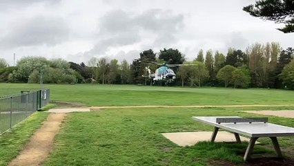 Helicopter in West Park, Bognor