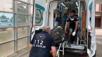 Devrilen otomobildeki 2 kişi yaralandı