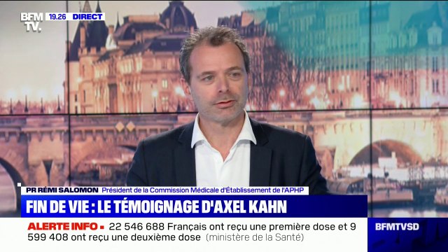 Merci Axel pour ces mots et bon courage : le professeur Rémi Salomon s'adresse à Axel Kahn, atteint d'un cancer incurable