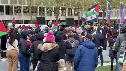 ROTTERDAM - Hollanda'da İsrail'in saldırıları protesto edildi