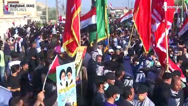 شاهد: متظاهرون مؤيدون لفلسطين وآخرون لإسرائيل وجها لوجه في ساحة تايمز سكوير بنيويورك