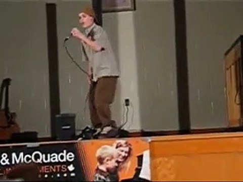 Justin singing Respect by Aretha Franklin