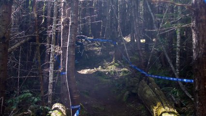 Mountain Biker Tripped Up By Tree Branch