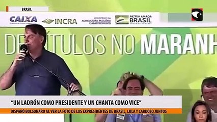 “Un ladrón como presidente y un chanta como vice”, disparó Bolsonaro al ver la foto de los expresidentes de Brasil, Lula y Cardoso juntos