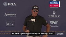 Mickelson 'having a blast' at the top of the PGA Championship
