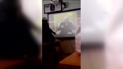 Derste FETÖ propagandası kameraya böyle yansıdı