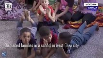 Families flee home in Gaza Strip amid intensified conflicts between Hamas, Israel