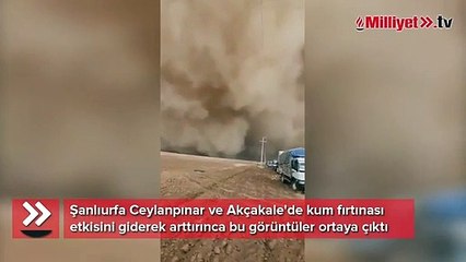 Şanlırurfa ve Mardin'de devasa kum fırtınası etkili oldu