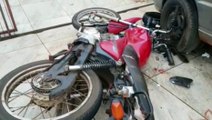 Motociclista fica ferido em acidente de trânsito no Cascavel Velho