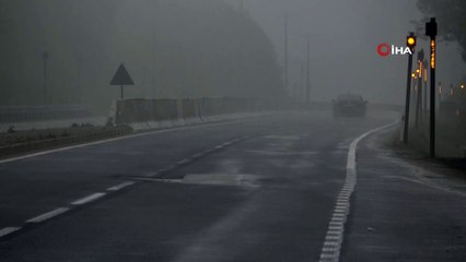 Bolu Dağı’nda sis ve yağmur etkili oluyor