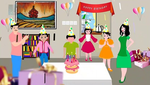 Happy Birthday Song - Nursery Rhymes For Kids - Cartoon Animation For Children
