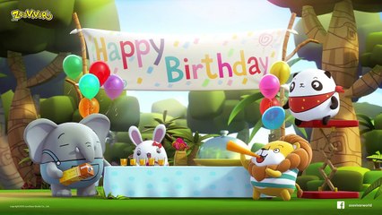 แฮปปี้ เบิร์ดเดย์ เพลงเด็ก - Happy Birthday _ Zoovivor cartoon animation
