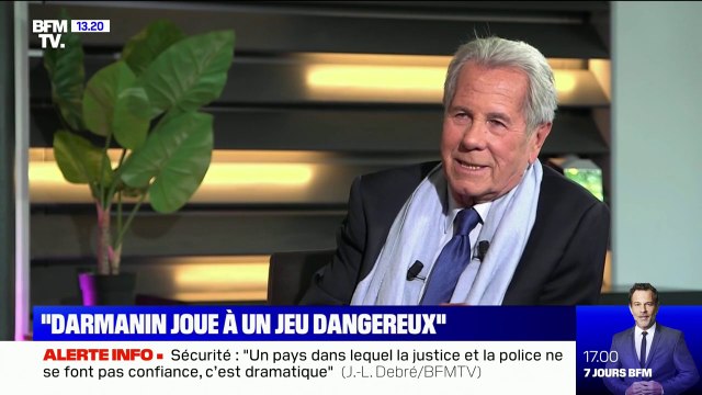 C'est une opération de récupération politique : Jean-Louis Debré réagit à la présence de Gérald Darmanin à la manifestation des policiers