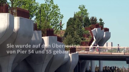 Insel auf Pfeilern: Neues Naherholungsgebiet in New York