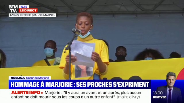 Hommage à Marjorie: Certains diront que tu es partie en guerre, moi je dis que tu es partie en paix , témoigne sa grande sœur