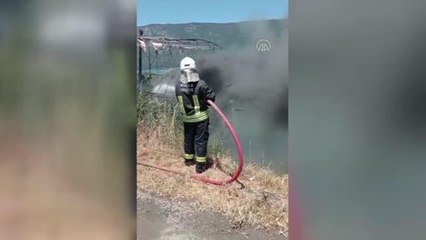 Muğla'da polyester teknede çıkan yangın söndürüldü