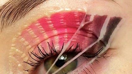 Glue peels to reveal intricate eye looks