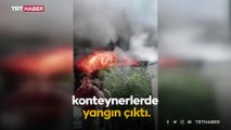 Bodrum'da işçilerin kaldığı konteynerde yangın