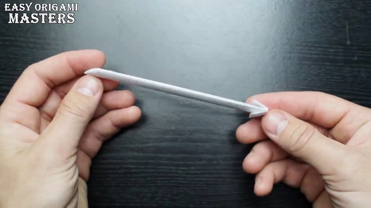 How To Make A Butterfly Knife Out Of Paper. (Easy Origami Masters