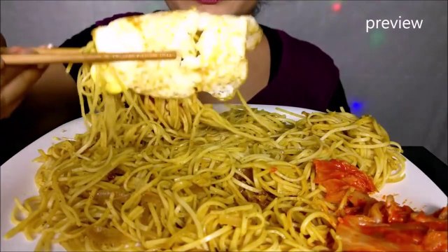 ASMR_STIRFRY NOODLES & EGGS 먹방 RAMEN MUKBANG _BIG BITES_ EATING SOUNDS