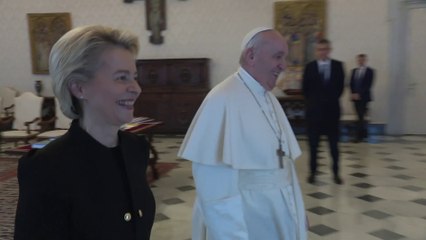 Ursula von der Leyen meets His Holiness Pope Francis at the Vatican